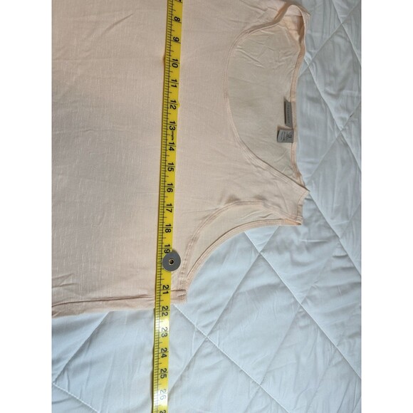 Easywear By Chicos Basic Tank Top Womens 3 Peach Slinky Knit Stretch Scoop Neck - Picture 5 of 9